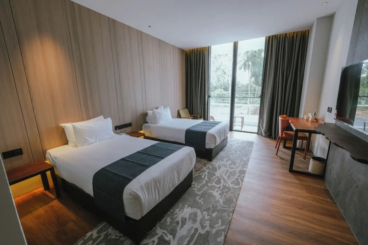 Standard Twin room with balcony and with mountain view