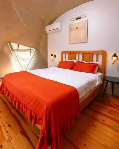 Tent with balcony