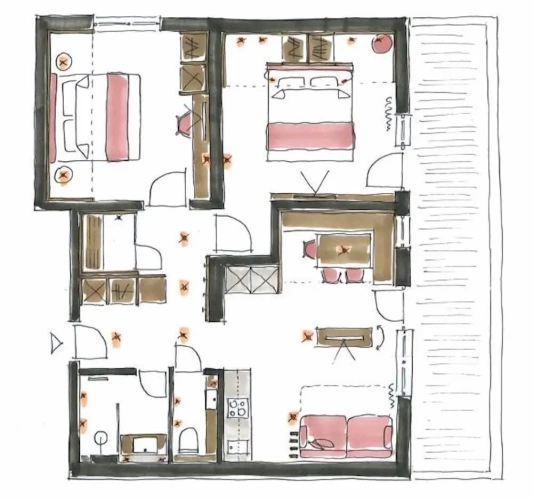 2 Bedrooms Luxury room with balcony