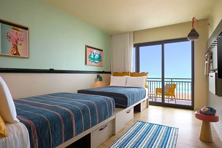 Standard Quadruple room with balcony and oceanfront