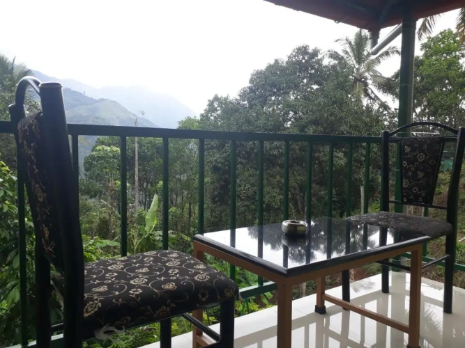 Villa with balcony and with garden view