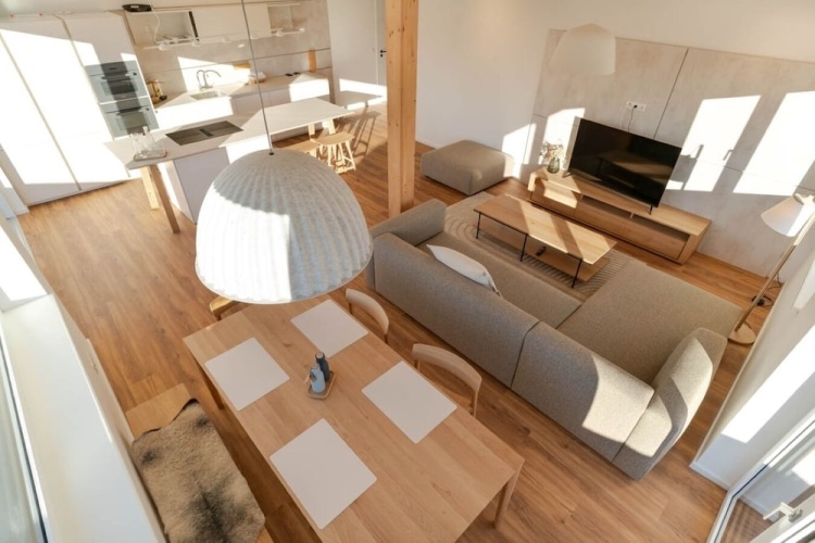 Comfort Penthouse room with balcony and with mountain view