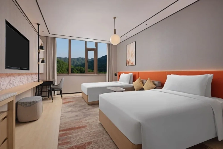 Guest room with mountain view