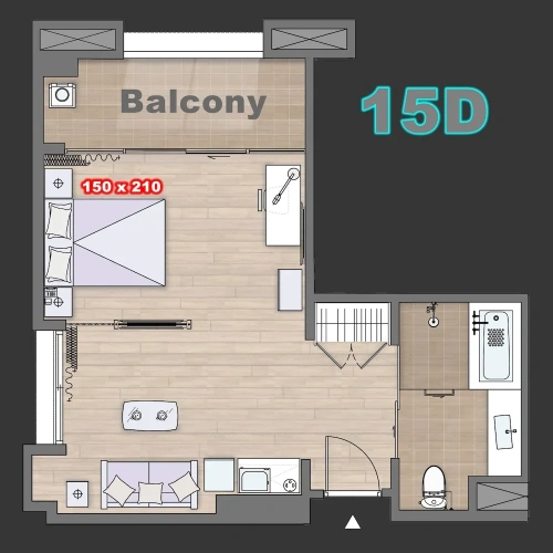 Executive Double room with balcony