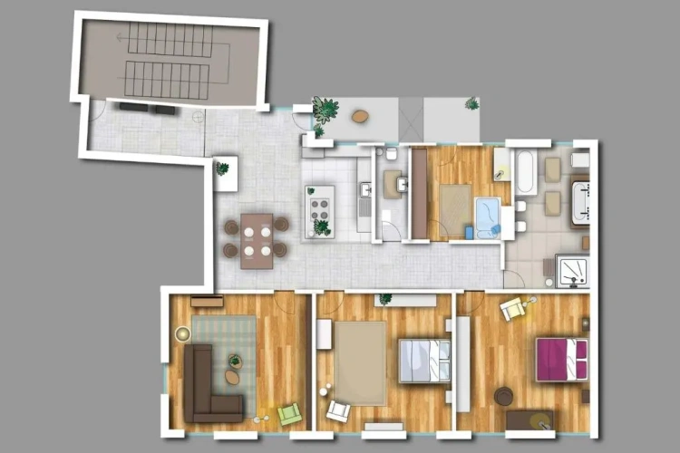 Double Apartment with balcony