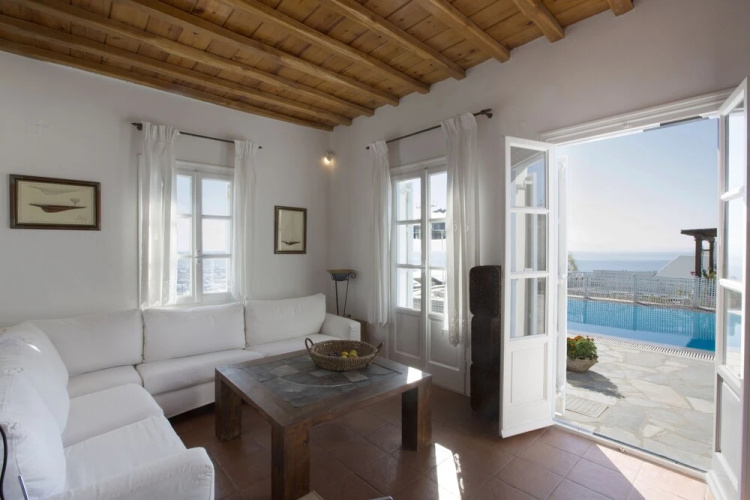 Psarrou villa for 10 guests, stunning sea views