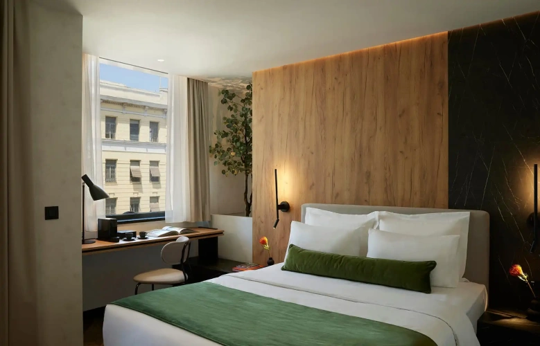 The Port Twin room with balcony and with partial sea view