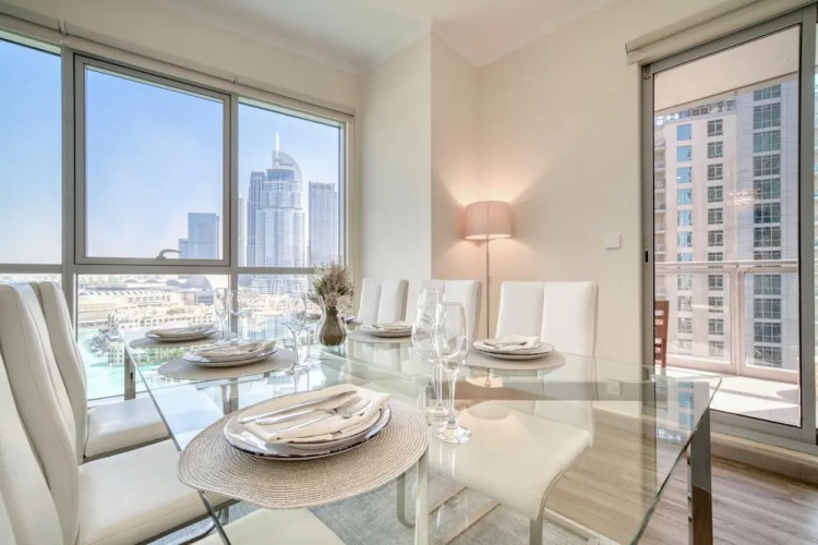 Upscale 2BR w Burj Khalifa Fountain Views