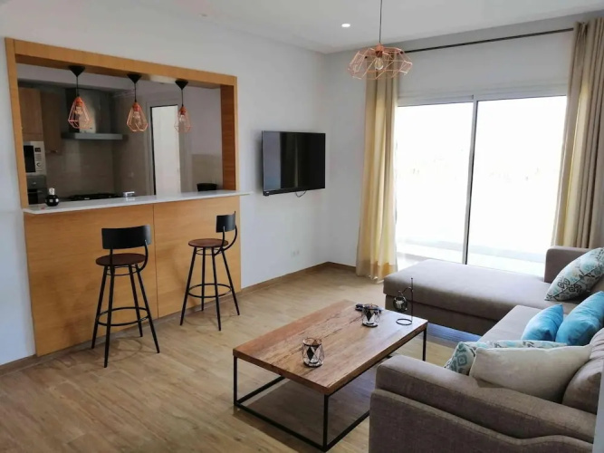 Bright Stylish 1bd Flat in Jardins De Carthage