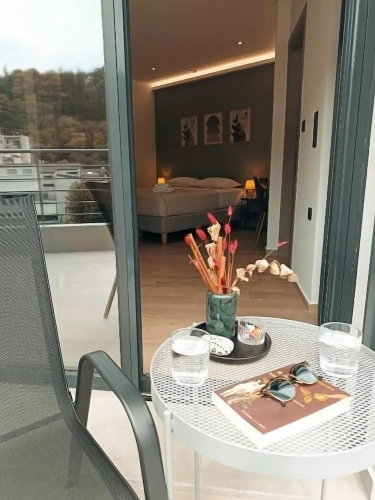 Twin Studio with balcony and with city view