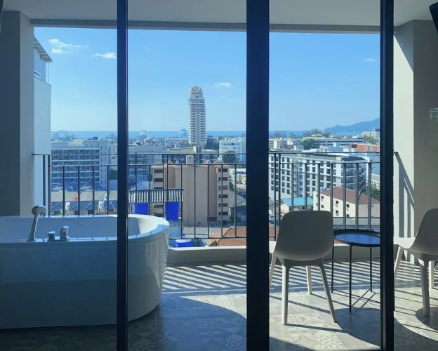 Studio with balcony