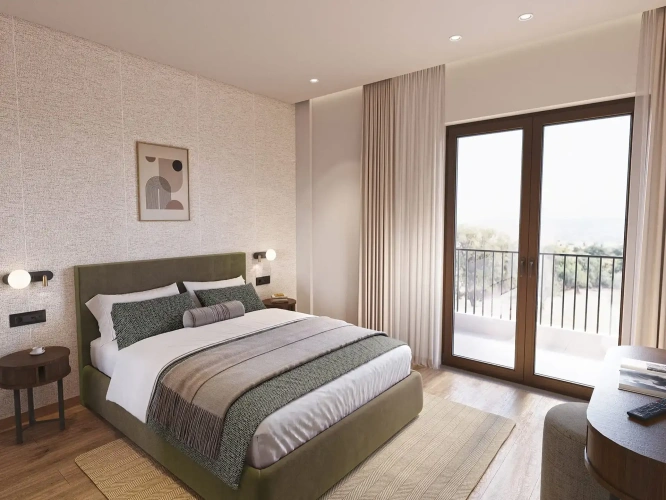 Classic room with mountain view