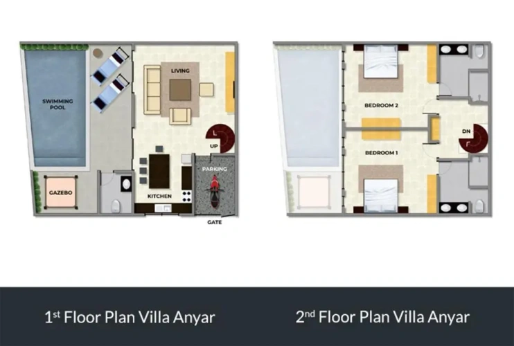 2 Bedrooms Villa