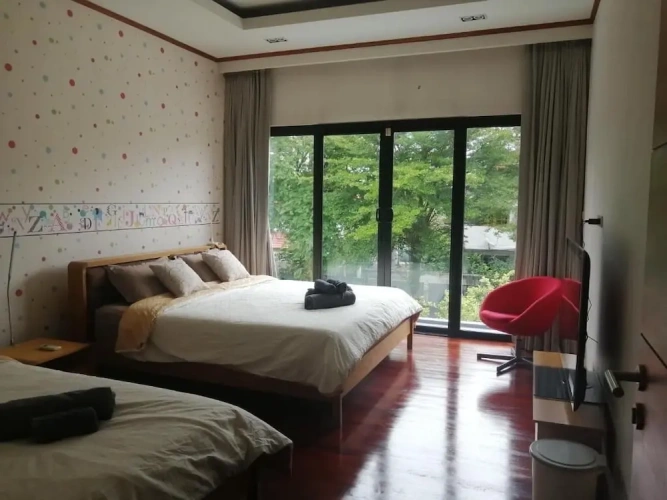 Standard Triple Family room with courtyard view