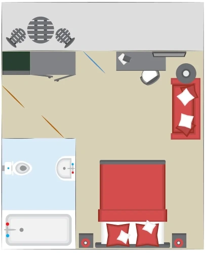 Premium Double room with balcony and with mountain view