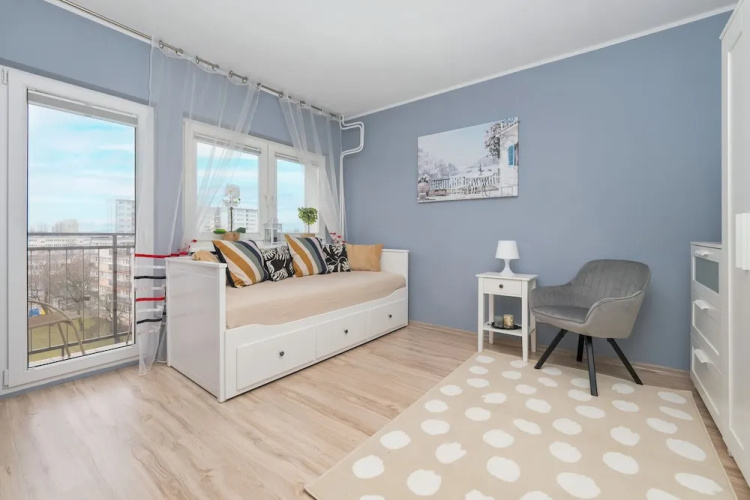 Pastel Blue Studio in Lodz by Renters