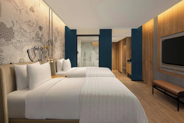 Deluxe Quadruple room with garden view