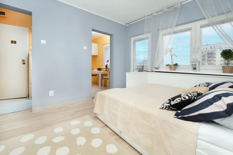 Pastel Blue Studio in Lodz by Renters