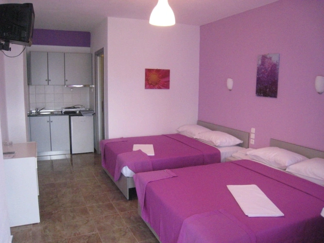 Standard Quadruple room with balcony and with view