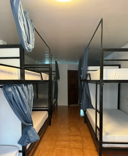 Bed in Dorm with balcony