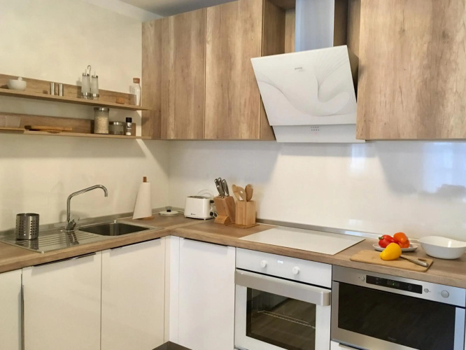 White Vintage Park View Apartment