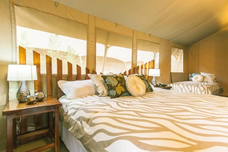 Tent with balcony and with view