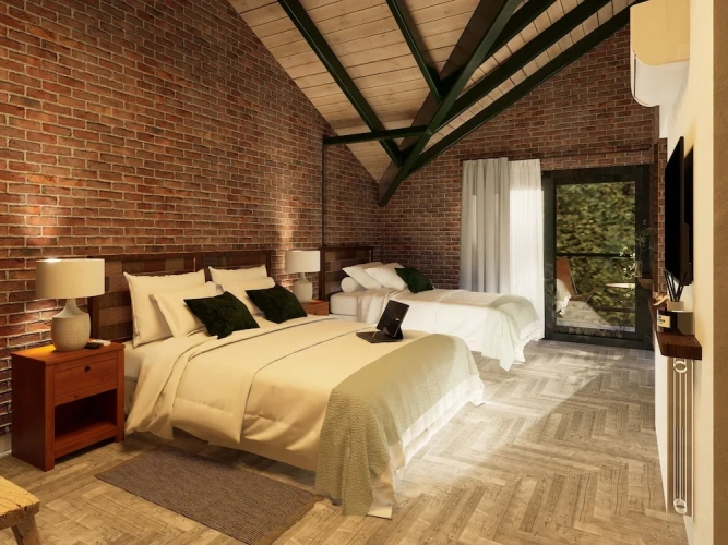 Classic Triple room with balcony and with mountain view