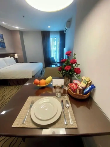 Executive Double Studio with balcony and with city view