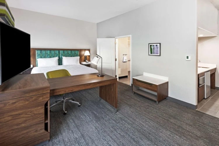 Mobility/Hearing Accessible with Roll-In Shower Double Suite