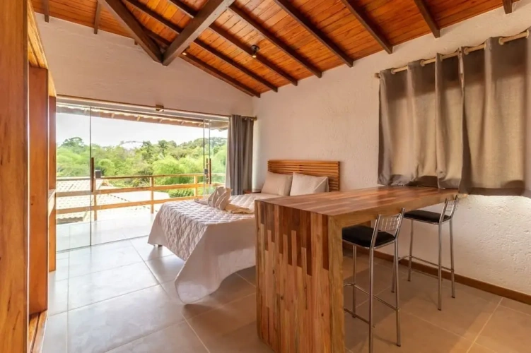 Studio with balcony