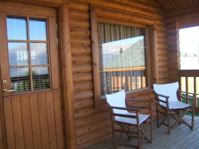 Chalet with balcony and with view