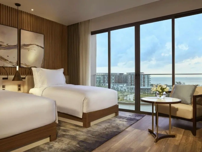 Twin Studio Room with balcony and with sea view