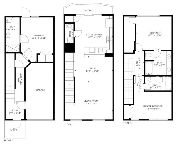 3 Bedrooms Cottage with balcony