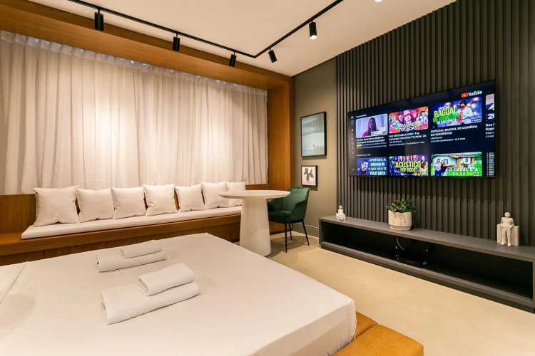 Studio Moderno Com Piscina No Rooftop #corg01