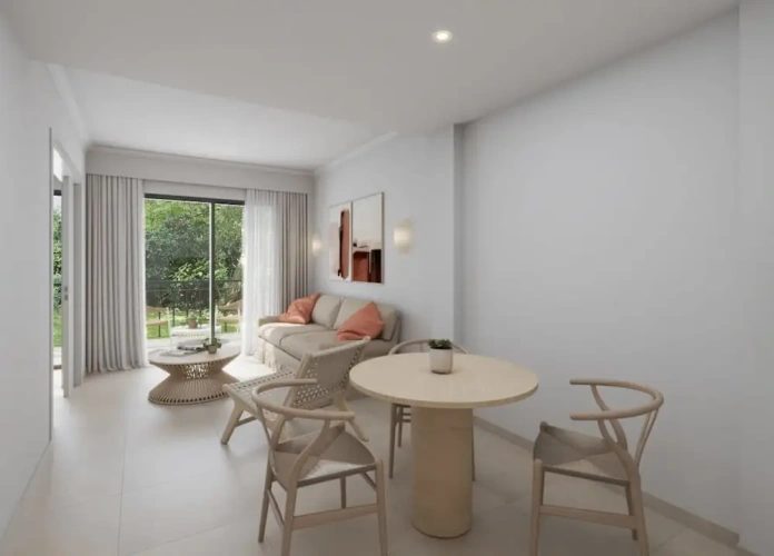 Family room with garden view