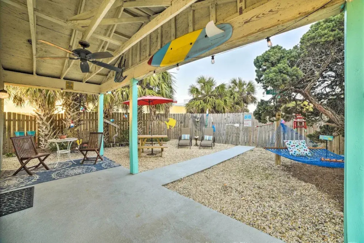PCB Studio w/ Private Patio: Steps to Beach!
