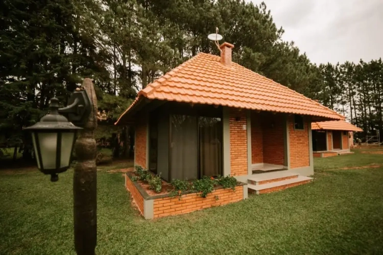 Chalet with balcony