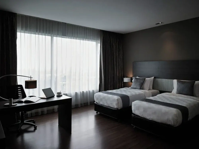 Premium Deluxe Twin room with river view