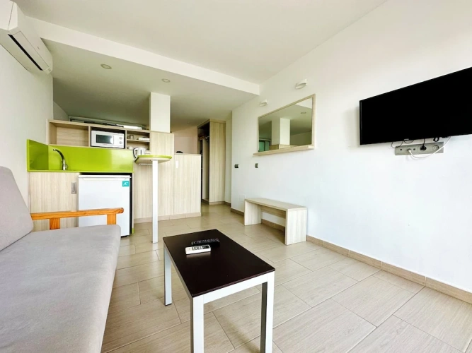 Studio with balcony