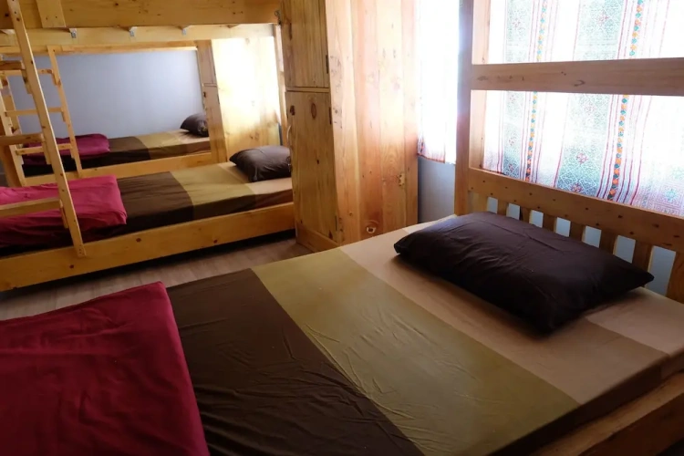 Bed in Dorm (female dorm) with view