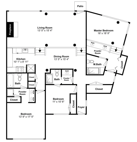 3 Bedrooms Standard room with mountain view