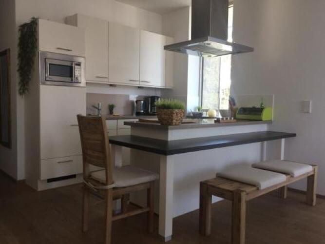 Apartment pool and lakeOver view