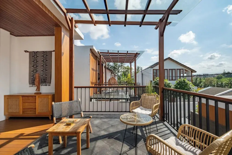 2BR Private Pool Villa in Ubud, Balcony View
