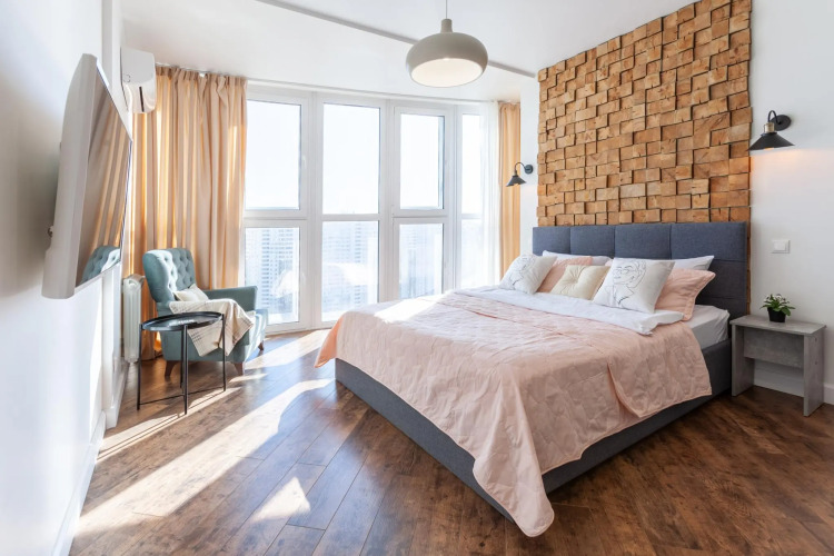 Фотография номера квартиры Апартаменты RentPlaza c панорамным видом на город