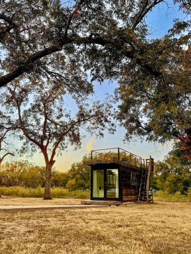 Yellow Blue Elegant Container Tiny House