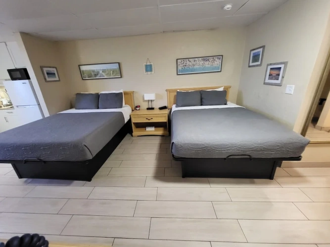 Standard Quadruple room with balcony and with pool view