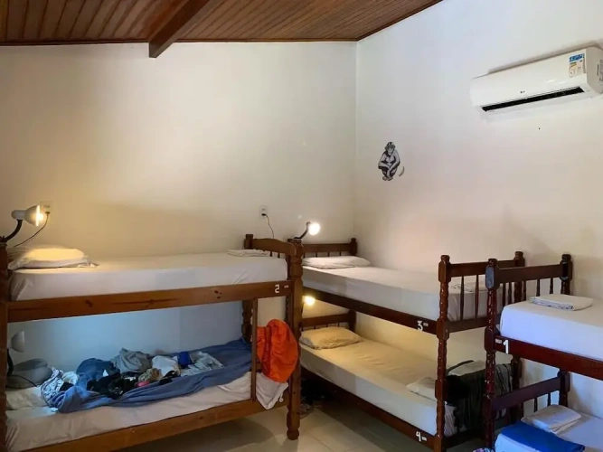 Bed in Dorm with mountain view