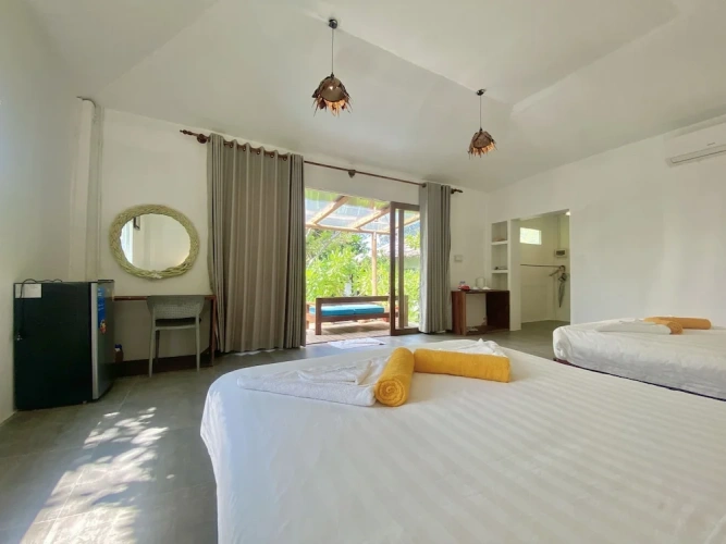 Twin Bungalow with balcony and with sea view