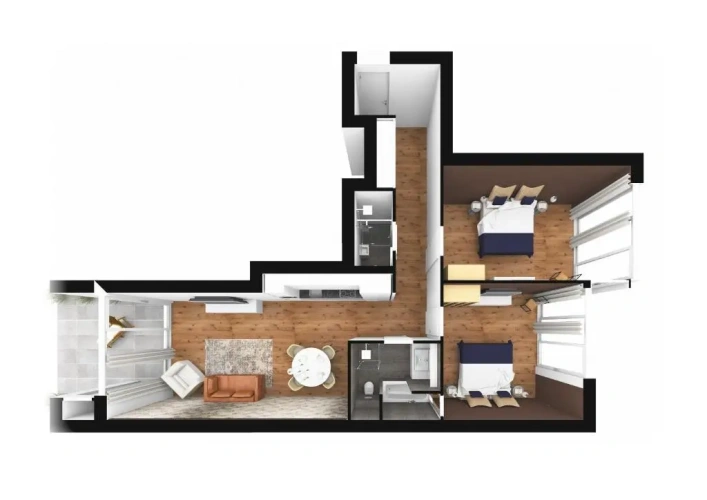 2 Bedrooms Apartment
