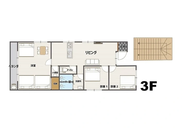 3 Bedrooms Apartment